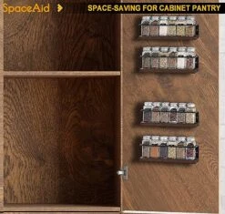 SpaceAid Wooden Wall Mount Spice Rack Organizer For Cabinet Door Or Over The Stove, 4 Pack 8 SpaceAid Wooden Wall Mount Spice Rack Organizer For Cabinet Door Or Over The Stove, 4 Pack -NeatNest Store 3 419a42c5 83bf 474f a4d8 9538fe911778