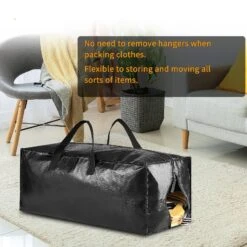 SpaceAid Heavy Duty Moving Bags, Black (8 Pack) -NeatNest Store 4 2