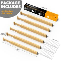 SpaceAid Bamboo Drawer Organizer For Tool Box Drawer Dividers With 6 Dividers -NeatNest Store 4 E5 88 86 E6 9E 90 E5 9B BE E5 A5 97 E8 A3 85 E5 B0 BA E5 AF B8 scaled 1