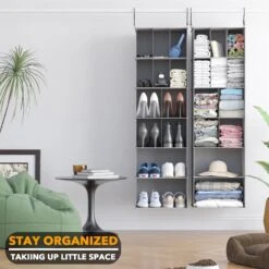 SpaceAid 2 Pack Hanging Closet Organizer -NeatNest Store 4.2 a5e9ae02 4eb8 458f a7fc 8eeb391049ff