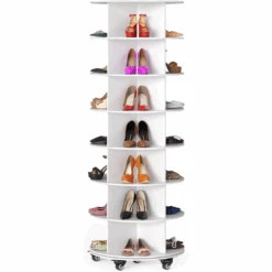 7-Tier Rotating Shoe Rack With Wheels