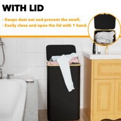 SpaceAid 110L Large Tall Collapsible Laundry Basket With Bamboo Handles -NeatNest Store 4 25488782 448b 4544 904d 803c715b9759