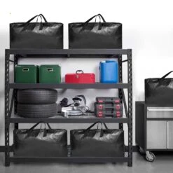 SpaceAid Heavy Duty Moving Bags, Black (8 Pack) -NeatNest Store 5 2