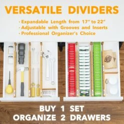 SpaceAid Bamboo Expandable Drawer Dividers With 6 Dividers And 12 Inserts (17-22 In) 7 SpaceAid Bamboo Expandable Drawer Dividers With 6 Dividers And 12 Inserts (17-22 In) -NeatNest Store 5 E5 9C BA E6 99 AF E5 9B BE E4 B8 A4 E6 8A BD E5 B1 89 1 scaled 1