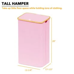 SpaceAid 110L Large Tall Collapsible Laundry Basket With Bamboo Handles -NeatNest Store 5.2 408440dd be18 4a53 b9d8 26ebd4c5d032