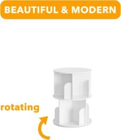 Cross Style 2 Tier Rotating Bookshelf -NeatNest Store 511VjJrQdzL. AC SL1500