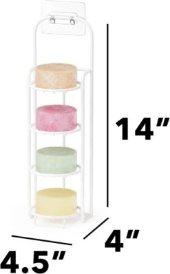 SpaceAid 4 Tier Shampoo Bar Soap Holder For Shower, White -NeatNest Store 51MdTXrLqTL. AC SL1500