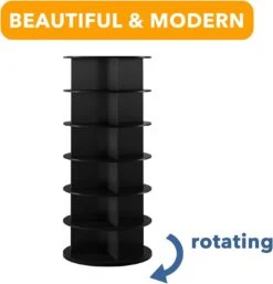 Black 6-Tier Revolving Shoe Rack For Closet 13 Black 6-Tier Revolving Shoe Rack For Closet -NeatNest Store 51iFec 8R9L. AC SL1500 b38808d7 2c83 4b98 95ad 8878ec9e51fb