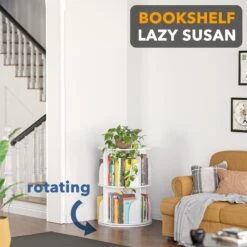 SpaceAid 2 Tier Revolving Bookcase 9 SpaceAid 2 Tier Revolving Bookcase -NeatNest Store 56XZSJ MS04 W2 1609 3
