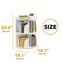 SpaceAid 2 Tier Revolving Bookcase 11 SpaceAid 2 Tier Revolving Bookcase -NeatNest Store 56XZSJ MS04 W2 1609 5