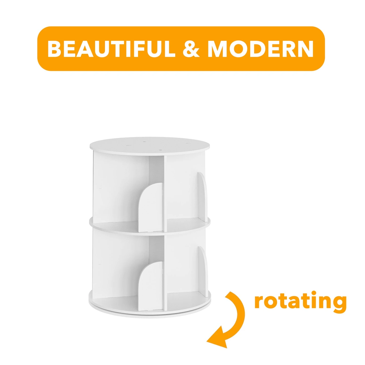 SpaceAid 2 Tier Revolving Bookcase 7 SpaceAid 2 Tier Revolving Bookcase - Image 7