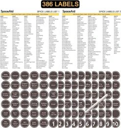 SpaceAid Spice Rack Organizer With 36 Empty Spice Bottles, Black -NeatNest Store 6 1