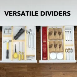 SpaceAid Bamboo Drawer Divider Inserts, 3 Sizes, 9 Pack -NeatNest Store 6 1605