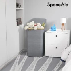 SpaceAid 110L Large Tall Collapsible Laundry Basket With Bamboo Handles -NeatNest Store 6.1 f52492f2 3c0a 4d5f 91e2 cf61d9108c7a