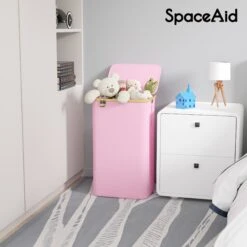 SpaceAid 110L Large Tall Collapsible Laundry Basket With Bamboo Handles -NeatNest Store 6.2 ece916f4 8383 413d bc2d ef9e5fccbe8f