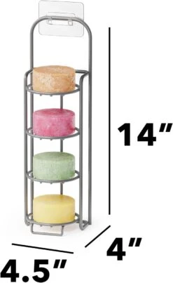 SpaceAid 4 Tier Bar Shampoo Holder For Shower, Gray 11 SpaceAid 4 Tier Bar Shampoo Holder For Shower, Gray -NeatNest Store 610L1X3 FsL. AC SL1500