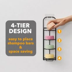 SpaceAid 4 Tier Shampoo Bar Holder For Shower, Black 9 SpaceAid 4 Tier Shampoo Bar Holder For Shower, Black -NeatNest Store 6124GZv0FBL. AC SL1500
