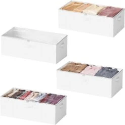 4 Pack 10" High Under Bed Storage Bins With Lids 11 4 Pack 10" High Under Bed Storage Bins With Lids -NeatNest Store 61EmrbgkNOL. AC SL1500