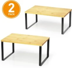 2 Pack Stackable Kitchen Cabinet Organizers Short -NeatNest Store 61MfyMvkhWL. AC SL1500