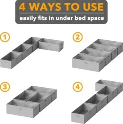 4 Pack 10" High Under Bed Storage Bins With Lids 16 4 Pack 10" High Under Bed Storage Bins With Lids -NeatNest Store 61MnyDLhC0L. AC SL1500