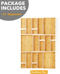 21-Piece Bamboo Drawer Organizer Set - Multi-Use Storage Bins -NeatNest Store 61P5uC1yS9L. AC SL1500