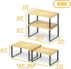 2 Pack Stackable Kitchen Cabinet Organizers Short -NeatNest Store 61QYPj7ylVL. AC SL1500