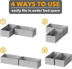 2 Pack 10" High Under Bed Storage Bins With Lids -NeatNest Store 61dar8kmEDL. AC SL1500