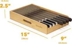 Medium Drawer Knife Block, 9"W -NeatNest Store 61e6IAqIREL. AC SL1500