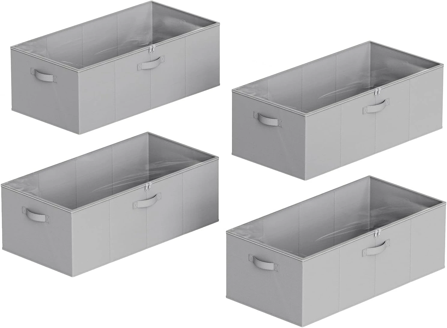 4 Pack 10" High Under Bed Storage Bins With Lids 9 4 Pack 10" High Under Bed Storage Bins With Lids - Image 9
