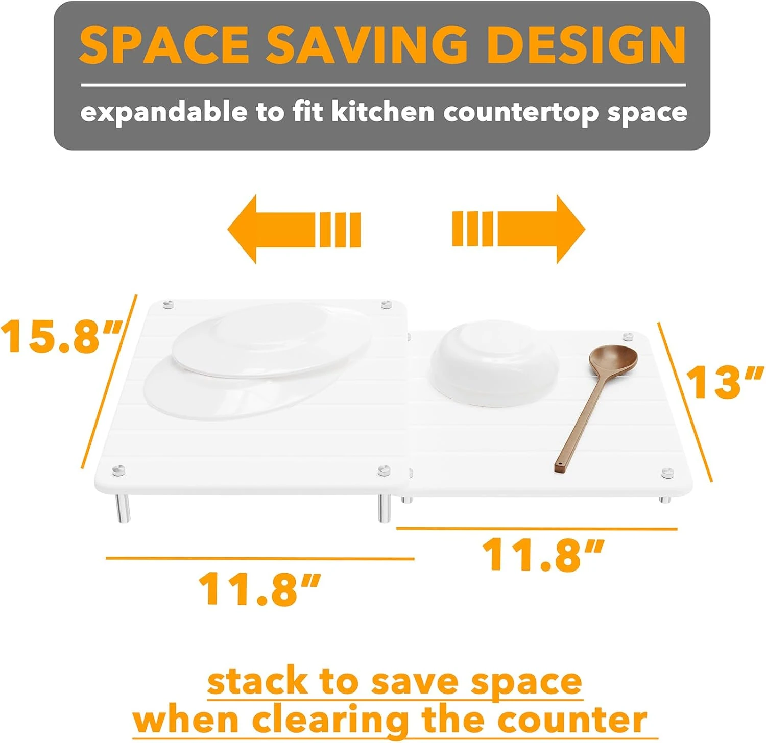 2 Pack Adjustable Stone Drying Mat White 4 2 Pack Adjustable Stone Drying Mat White - Image 4