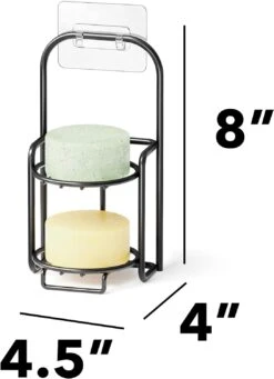 SpaceAid 2 Tier Soap Holder For Shower, Black 11 SpaceAid 2 Tier Soap Holder For Shower, Black -NeatNest Store 61vahRdYSHL. AC SL1500