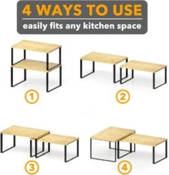 2 Pack Stackable Kitchen Cabinet Organizers Short -NeatNest Store 61wIiWnLqJL. AC SL1500