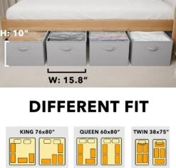 4 Pack 10" High Under Bed Storage Bins With Lids 14 4 Pack 10" High Under Bed Storage Bins With Lids -NeatNest Store 71 kyBfugTL. AC SL1500