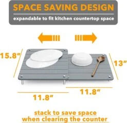 2 Pack Adjustable Stone Drying Mat Gray -NeatNest Store 713qqnDRTXL. AC SL1500