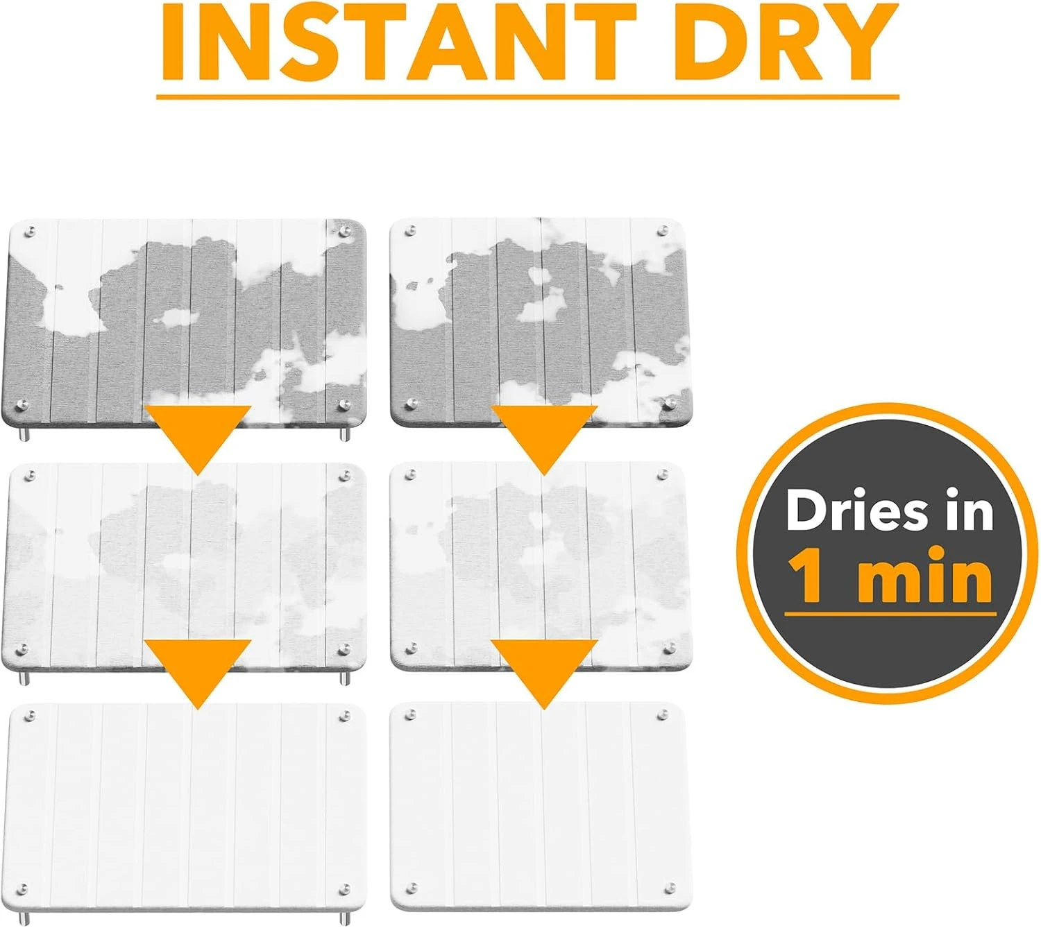 2 Pack Adjustable Stone Drying Mat White 3 2 Pack Adjustable Stone Drying Mat White - Image 3