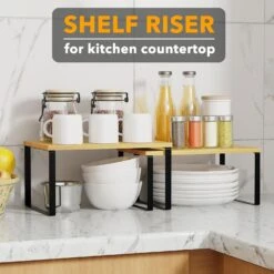 2 Pack Stackable Kitchen Cabinet Organizers Short -NeatNest Store 715 eoA7olL. AC SL1500