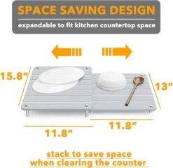 2 Pack Adjustable Stone Drying Mat Light Gray -NeatNest Store 716mU2MgxwL. AC SL1500