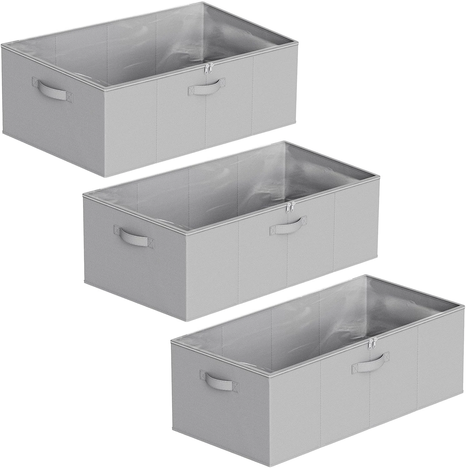 3 Pack 10" High Under Bed Storage Bins With Lids 9 3 Pack 10" High Under Bed Storage Bins With Lids - Image 9