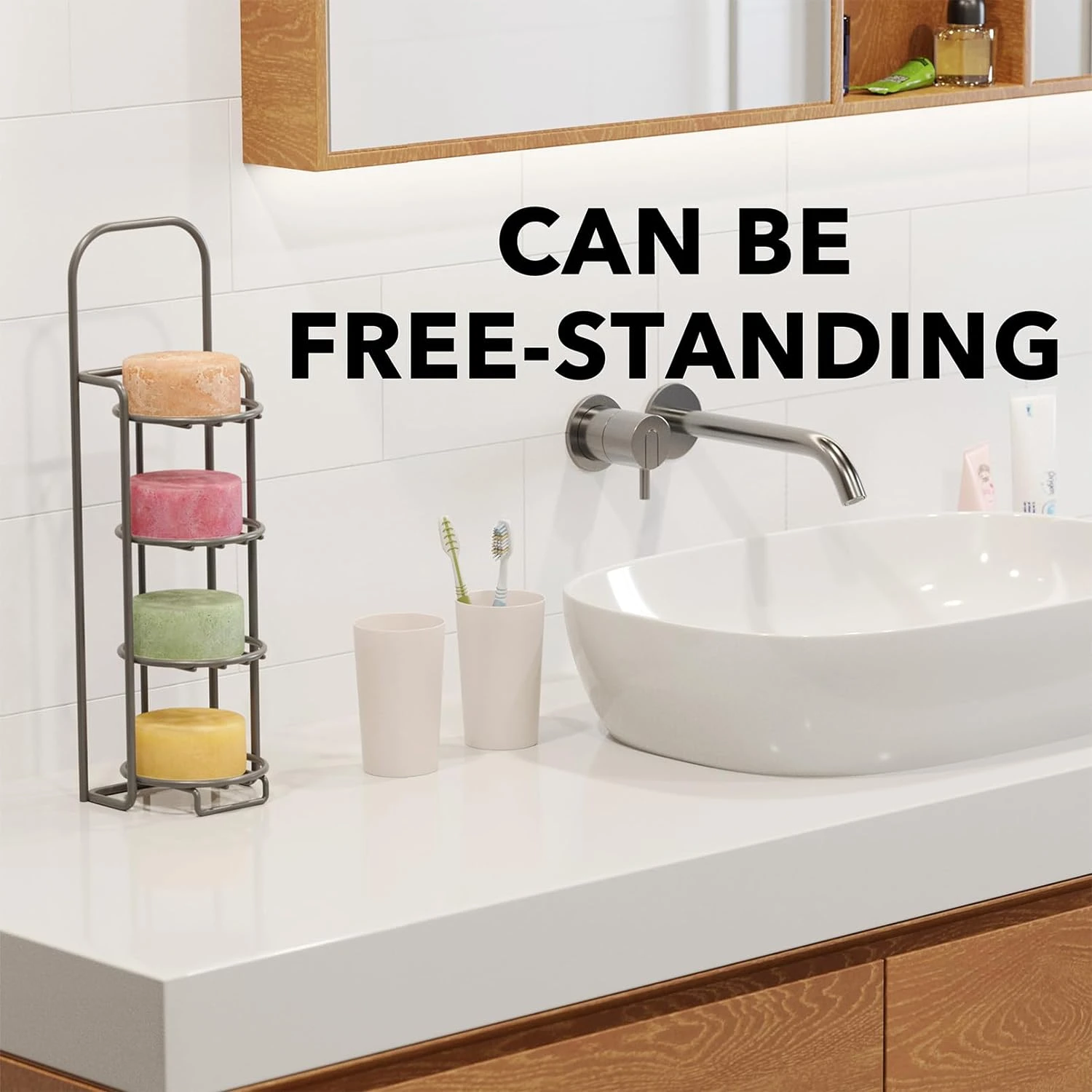SpaceAid 4 Tier Bar Shampoo Holder For Shower, Gray 4 SpaceAid 4 Tier Bar Shampoo Holder For Shower, Gray - Image 4