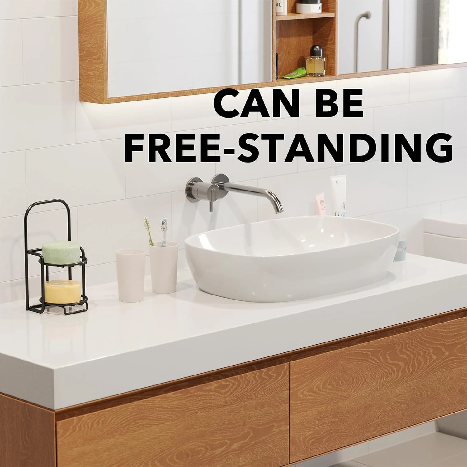 SpaceAid 2 Tier Soap Holder For Shower, Black 4 SpaceAid 2 Tier Soap Holder For Shower, Black - Image 4