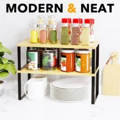2 Pack Stackable Kitchen Cabinet Organizers Long -NeatNest Store 71FR UO6 HL. AC SL1500