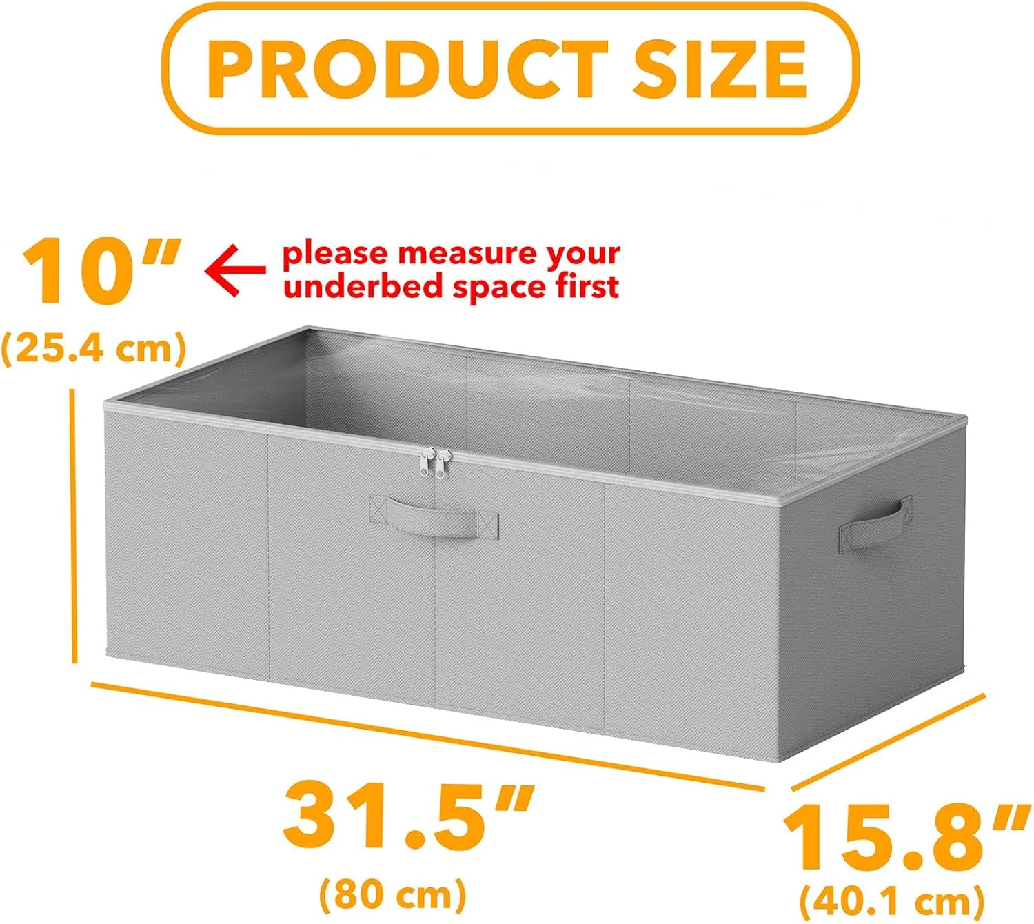 3 Pack 10" High Under Bed Storage Bins With Lids 5 3 Pack 10" High Under Bed Storage Bins With Lids - Image 5