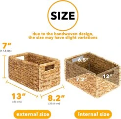 4-Pack Wicker Storage Baskets With Handle -NeatNest Store 71HmhO6z97L. AC SL1500