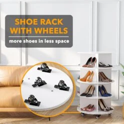 4-Tier Rotating Shoe Rack With Wheels -NeatNest Store 71LjbWyHO L. AC SL1500