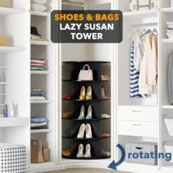 Black 5-Tier Spinning Shoe Rack For Closet -NeatNest Store 71WrDmwo9fL. AC SL1500