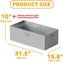 2 Pack 10" High Under Bed Storage Bins With Lids -NeatNest Store 71kKT7IrQOL. AC SL1500