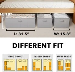 3 Pack 10" High Under Bed Storage Bins With Lids 14 3 Pack 10" High Under Bed Storage Bins With Lids -NeatNest Store 71v2 qCPN2L. AC SL1500