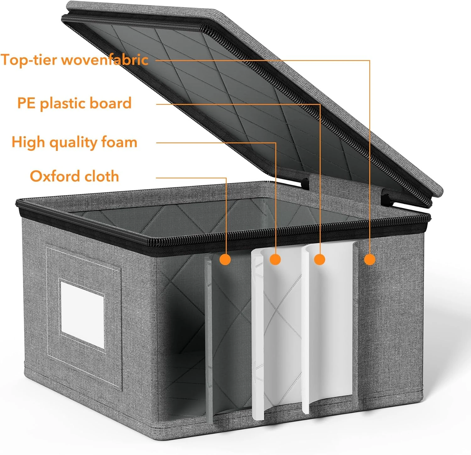 6 Pack Hard Shell China Storage Containers For Dishes And Mugs 5 6 Pack Hard Shell China Storage Containers For Dishes And Mugs - Image 5