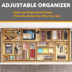 21-Piece Bamboo Drawer Organizer Set - Multi-Use Storage Bins -NeatNest Store 815JyU4I82L. AC SL1500