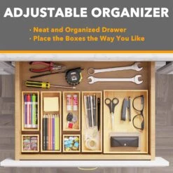 7-Piece Bamboo Drawer Organizer Set With Wood Trays -NeatNest Store 817weYz52XL. AC SL1500